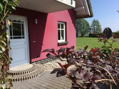 Ein Garten an der Unterkunft Am Eichberg