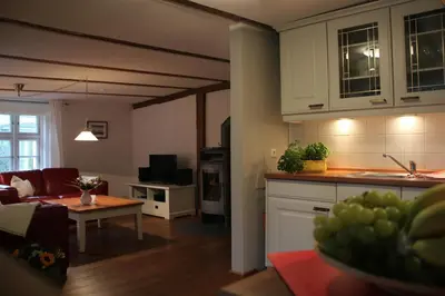 Küche/Küchenzeile in der Unterkunft Am Trommelplatz - Ferienwohnung 2