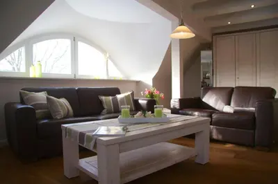 Ein Sitzbereich in der Unterkunft Am Trommelplatz - Ferienwohnung 3