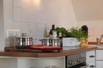 Küche/Küchenzeile in der Unterkunft Am Trommelplatz - Ferienwohnung 3