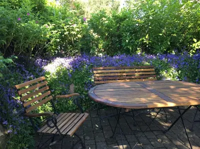 Ein Garten an der Unterkunft Am Trommelplatz - Ferienwohnung 4