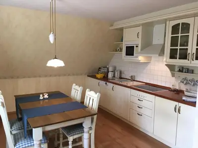 Küche/Küchenzeile in der Unterkunft Ferienwohnung zur Brake