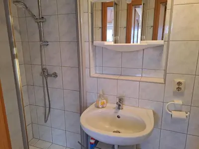 Ein Badezimmer in der Unterkunft Darß Stuv