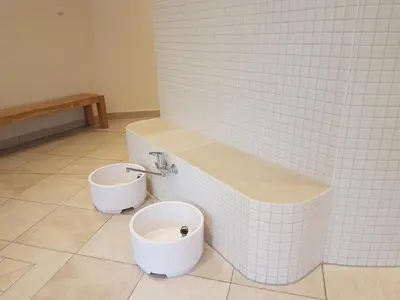 Ein Badezimmer in der Unterkunft Am Haferland 