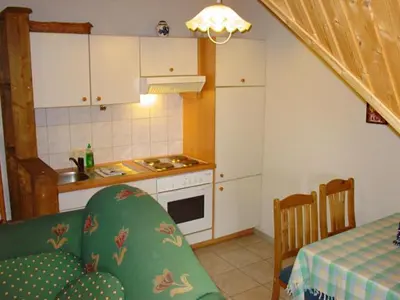 Küche/Küchenzeile in der Unterkunft Pension Martens - Gaubenwohnung