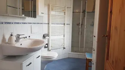 Ein Badezimmer in der Unterkunft Hagebutte