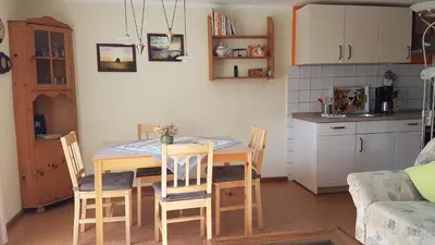 Küche/Küchenzeile in der Unterkunft Hagebutte