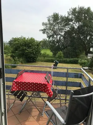 Ein Balkon oder eine Terrasse in der Unterkunft Pension Martens - Lotte