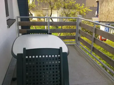 Ein Balkon oder eine Terrasse in der Unterkunft Pension Martens - Mansadenwohnung