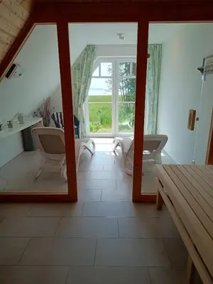 Ein Sitzbereich in der Unterkunft Admirals Corner Lee
