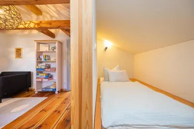 Ein Bett oder Betten in einem Zimmer der Unterkunft Hafen Zwei