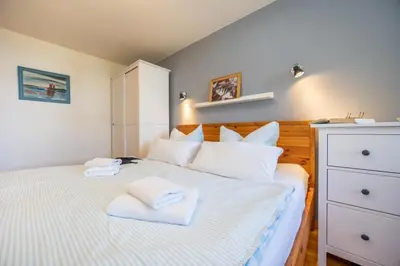 Ein Bett oder Betten in einem Zimmer der Unterkunft Hafen Eins