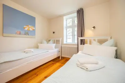 Ein Bett oder Betten in einem Zimmer der Unterkunft Hafen Eins