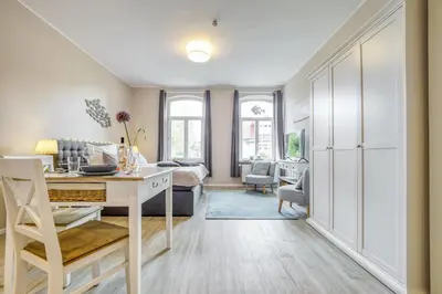 Ein Sitzbereich in der Unterkunft Villa Mare Whg 3
