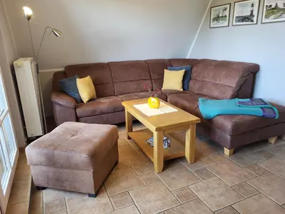 Ein Sitzbereich in der Unterkunft Haus Alex Obergeschoss