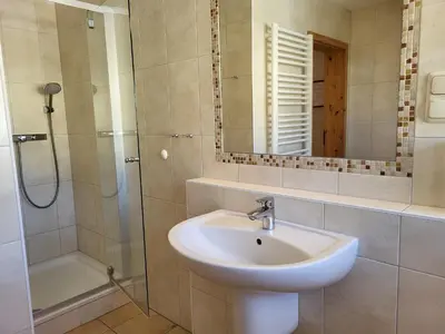 Ein Badezimmer in der Unterkunft Haus Alex Obergeschoss