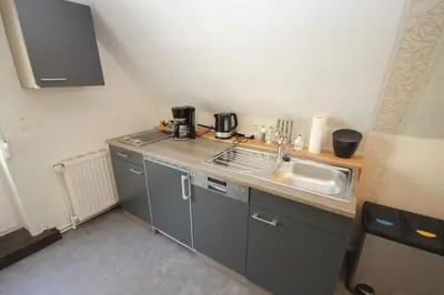 Küche/Küchenzeile in der Unterkunft Appartement Ostseemuschel