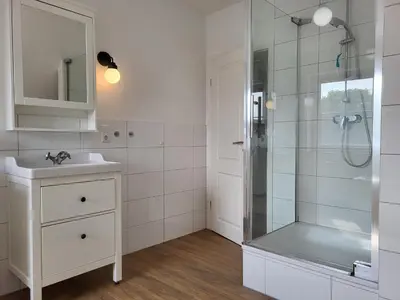 Ein Badezimmer in der Unterkunft Ferienwohnung Frida
