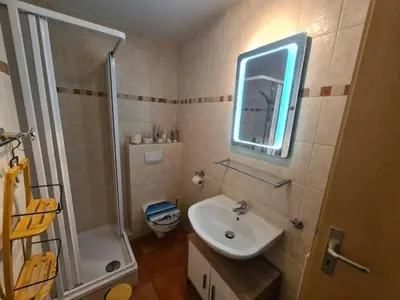 Ein Badezimmer in der Unterkunft Meeresbrise
