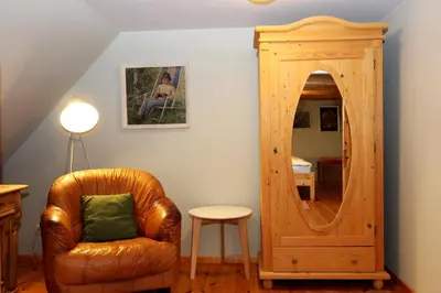 Ein Sitzbereich in der Unterkunft Krabbenkate