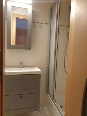 Ein Badezimmer in der Unterkunft Ferienzimmer Hühnernest Hirtenweg 3