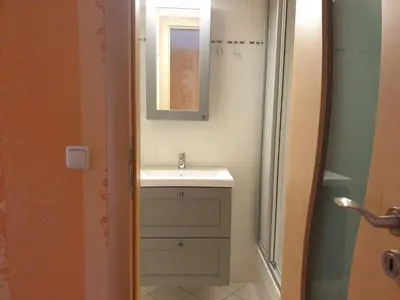 Ein Badezimmer in der Unterkunft Ferienzimmer Hühnernest Hirtenweg 3