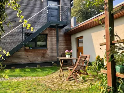 Ein Garten an der Unterkunft Appartement Strand Heim