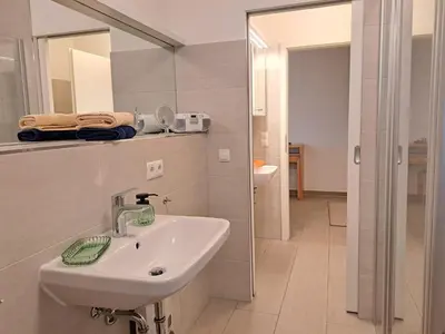 Ein Badezimmer in der Unterkunft Käptn Brass App 8