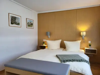 Ein Bett oder Betten in einem Zimmer der Unterkunft Anikas Ferienwohnung 1