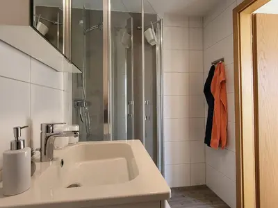 Ein Badezimmer in der Unterkunft Anikas Ferienwohnung 1