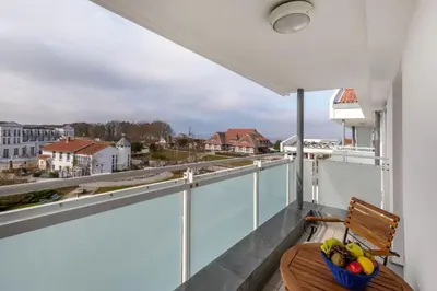 Ein Balkon oder eine Terrasse in der Unterkunft Aparthotel 