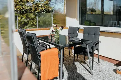 Ein Balkon oder eine Terrasse in der Unterkunft Haus Seestern