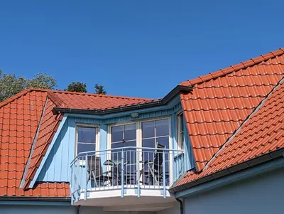 Das Gebäude in dem sich die Ferienwohnung befindet
