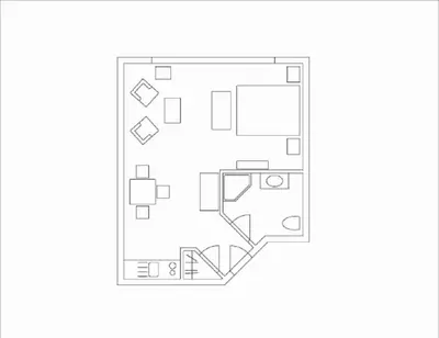 Grundriss der Unterkunft Lütt Wieck App Nr 12