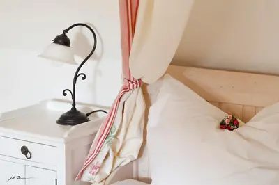 Ein Bett oder Betten in einem Zimmer der Unterkunft Landhaus Kranichblick