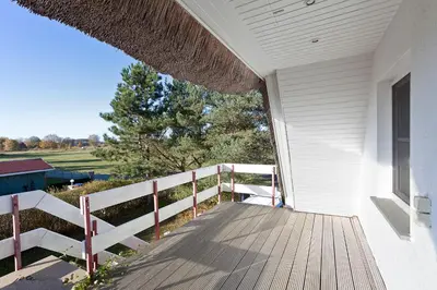Ein Balkon oder eine Terrasse in der Unterkunft Landhaus Kranichblick