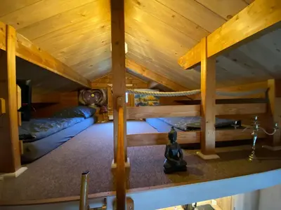 Ein Bett oder Betten in einem Zimmer der Unterkunft Schwalbennest