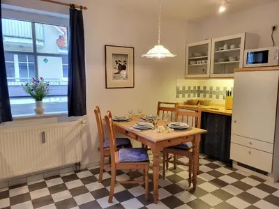 Küche/Küchenzeile in der Unterkunft Haus zum Strand 2 4
