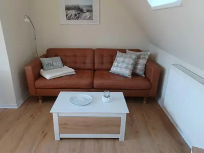 Ein Sitzbereich in der Unterkunft Am Küstenwald