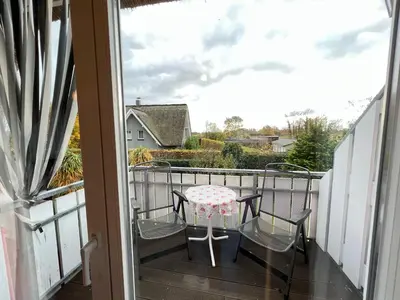 Ein Balkon oder eine Terrasse in der Unterkunft Buhne IV OG