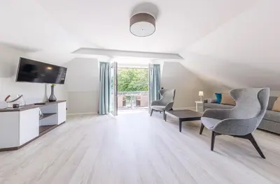 TV/Unterhaltungsangebot in der Unterkunft Ferienwohnung Seeblick mit Kamin