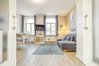 Ein Sitzbereich in der Unterkunft Villa Mare Whg 5