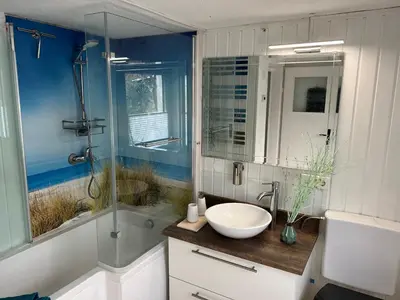 Ein Badezimmer in der Unterkunft Tiny House Ostsee # Naturwerk