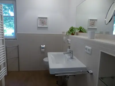 Ein Badezimmer in der Unterkunft Godehus 2, exquisite Ferienwohnung für 2 Personen in Zingst