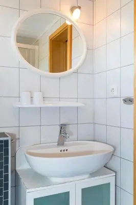 Ein Badezimmer in der Unterkunft Seestern, gemütliche und moderne Ferienwohnung für 2 Personen in Zingst
