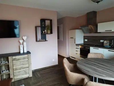 Küche/Küchenzeile in der Unterkunft Smile, exclusive Ferienwohnung für 4 Personen in Zingst