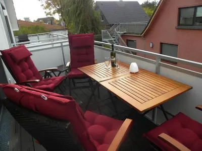 Ein Sitzbereich in der Unterkunft Smile, exclusive Ferienwohnung für 4 Personen in Zingst