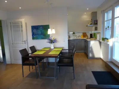 Küche/Küchenzeile in der Unterkunft Godehus 4, exquisite Ferienwohnung für 4 Personen in Zingst