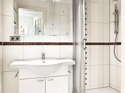 Ein Badezimmer in der Unterkunft Strandperle Whg 20