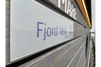Grundriss der Unterkunft Hausboot Fjord Vela mit Biosauna in Barth